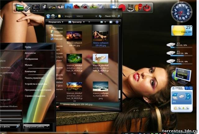 Картинка Софт Стеклянные темы для Windows7 / Full Glass theme for Windows7 (2010) PC